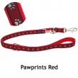 Hundeleine Pawprints-Red von RedDingo (Gr: S-M-L)